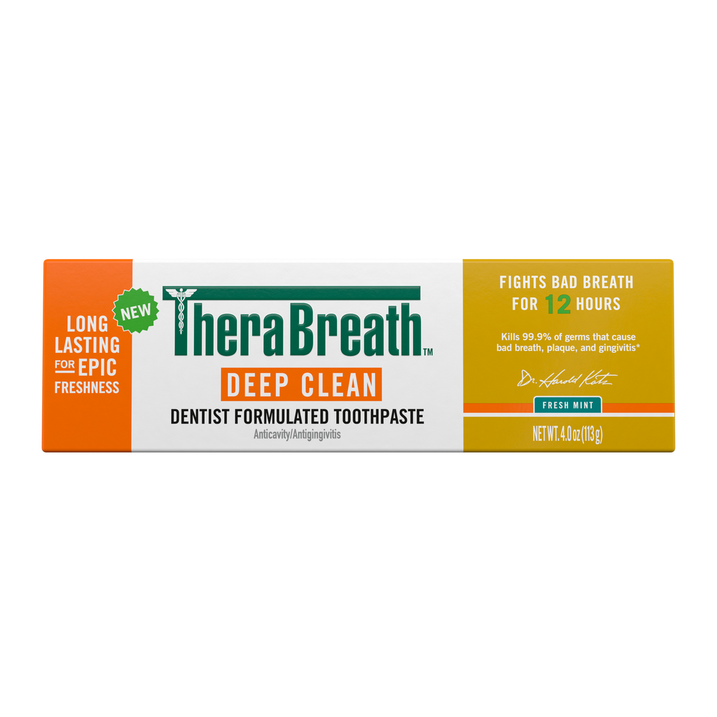 TheraBreath Deep Clean Toothpaste, Helps Fight Bad Breath, Fresh Mint - Curated Selection